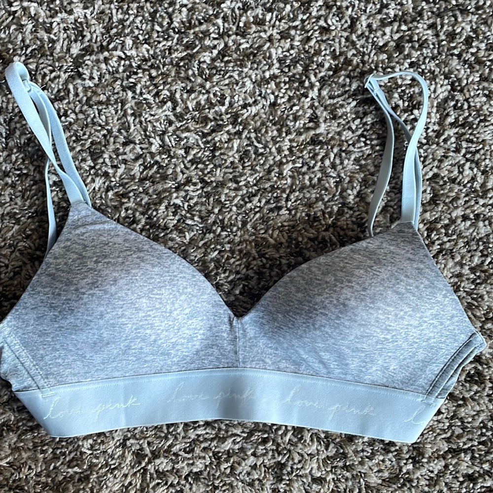 Gray wireless Victoria Secret bra. Brand new with tags.
